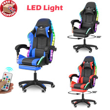Gaming Chair W/ RGB LED Lights