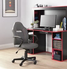 Faux Leather Gaming Chair Grey